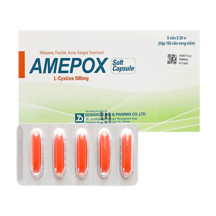 Amepox (20 vỉ x 5 viên) - Thuốc trị sạm da, viêm da, rụng tóc