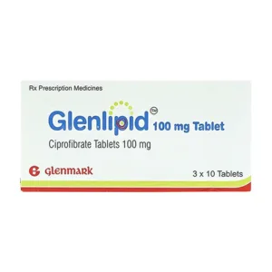 Glenlipid (3 vỉ x 10 viên) - Điều trị giảm cholesterol toàn phần 100mg