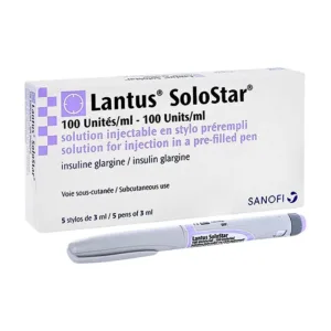 Lantus SoloStar 100IU/ml (5 cây x 3ml) - Bút tiêm trị đái tháo đường