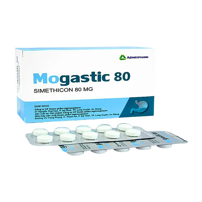 Mogastic 80 (10 vỉ x 10 viên) - Viên nhai trị đầy hơi, khó tiêu