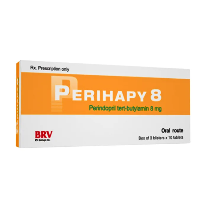 Perihapy 8 (3 vỉ x 10 viên) - Điều trị tăng huyết áp và suy tim sung huyết