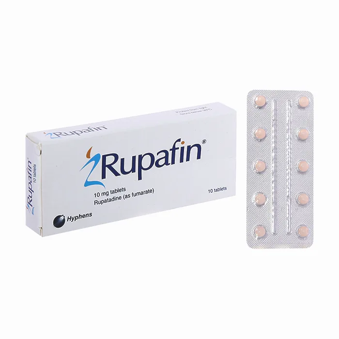 Rupafin 10mg (1 vỉ x 10 viên) - Điều trị viêm mũi dị ứng, mề đay