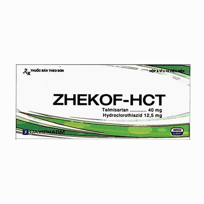Zhekof 40mg (6 vỉ x 10 viên) - Điều trị tăng huyết áp