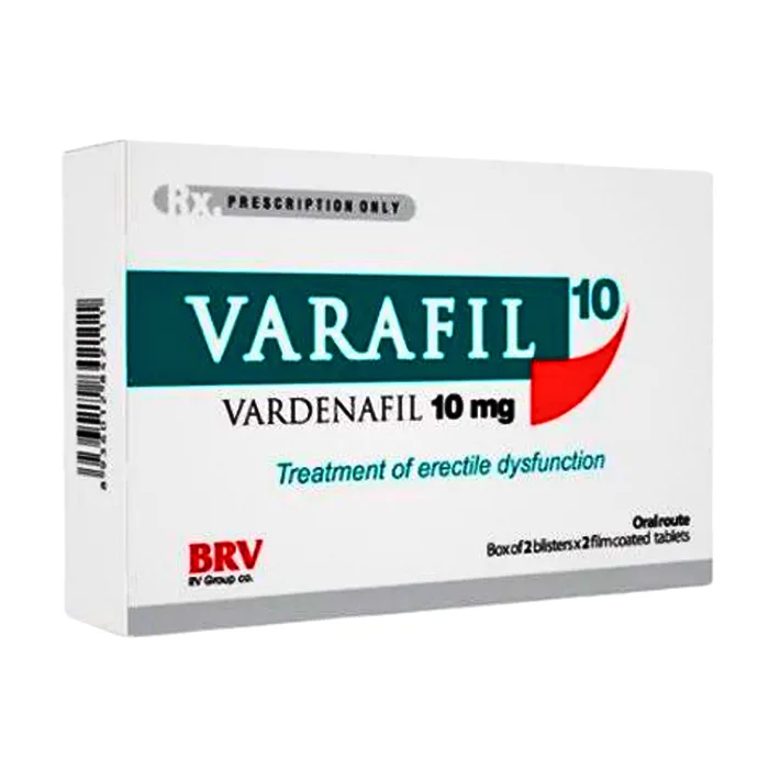 Varafil 10 (1 viên hoặc 4 viên) - Thuốc điều trị rối loạn cương dương