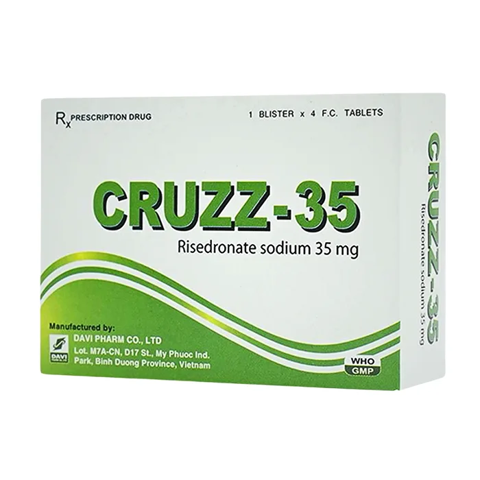 Cruzz-35 (1 vỉ x 4 viên) - Phòng ngừa và điều trị loãng xương