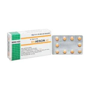 MHAescin 40 (3 vỉ x 10 viên) - Trị giãn tĩnh mạch, chống phù nề