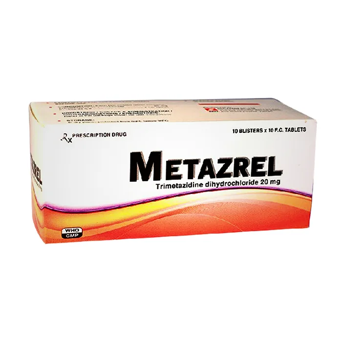 Metazrel 20mg (10 vỉ x 10 viên) - Thuốc điều trị đau thắt ngực