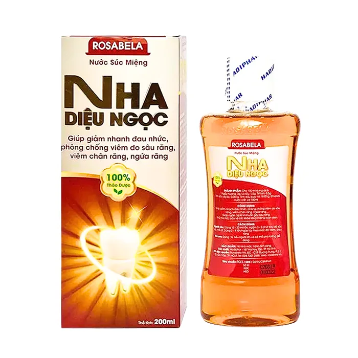 Nước súc miệng Nha Diệu Ngọc Rosabela 200ml - Hỗ trợ giảm đau, giảm viêm