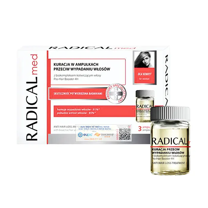 Radical med 3ml - Tinh chất serum ngăn rụng tóc, nuôi dưỡng tóc