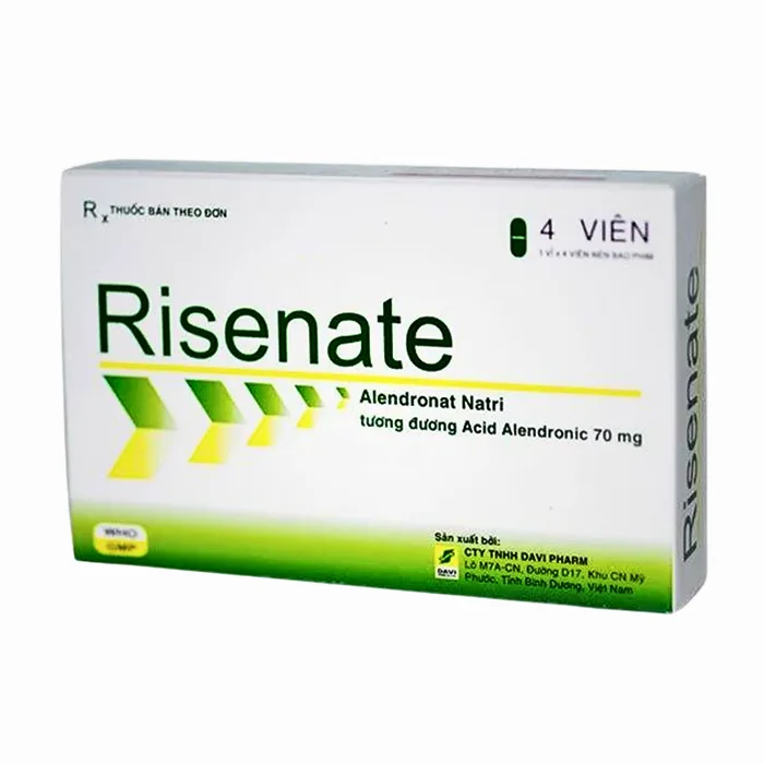 Risenate 70 (1 vỉ x 4 viên) - Điều trị loãng xương ở phụ nữ mãn kinh