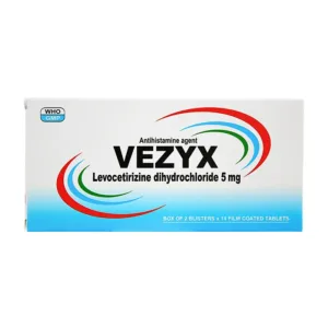 Vezyx 5mg (2 vỉ x 14 viên) - Thuốc điều trị viêm mũi dị ứng