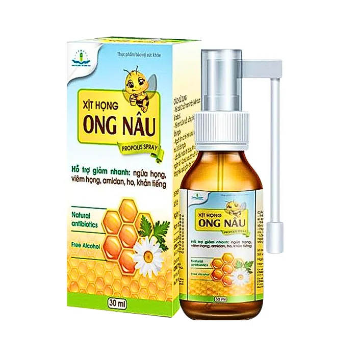 Xịt Họng Ong Nâu Vira Health 30ml - Giúp giảm ho, đau họng