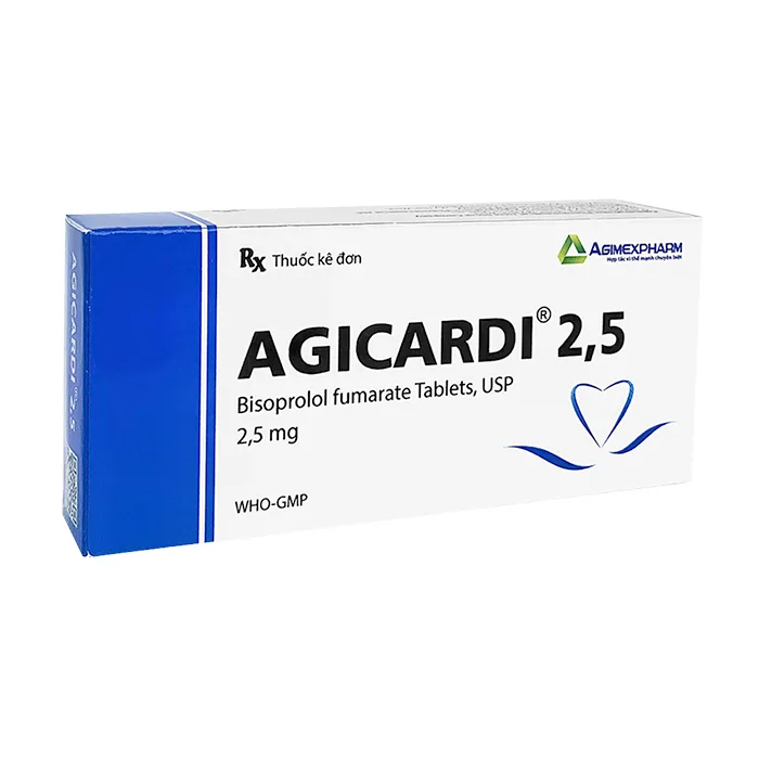 Agicardi 5mg (3 vỉ x 10 viên) - Điều trị tăng huyết áp, suy tim