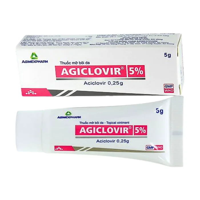 Aciclovir 5% Tuýp 5g - Kem bôi da điều trị Herpes