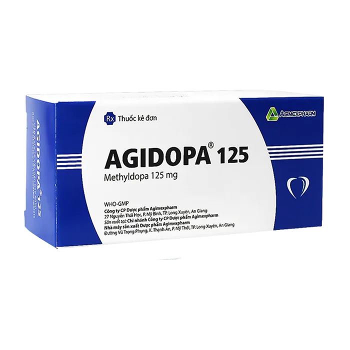 Agidopa 125 (6 vỉ x 10 viên) - Điều trị tăng huyết áp