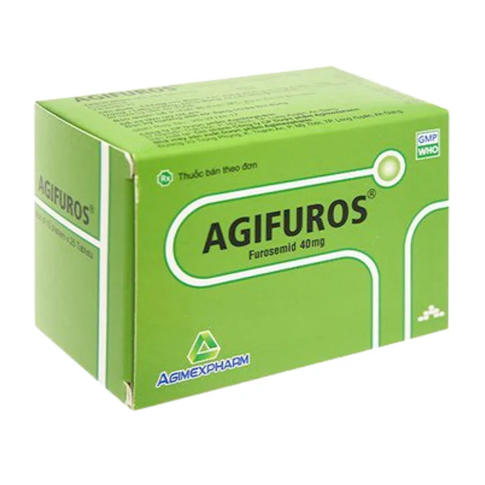 Agifuros 40mg - Trị tăng huyết áp, tăng canxi huyết, trị phù