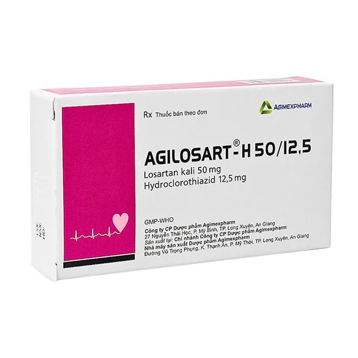 Agilosart-H 50/12.5 (3 vỉ x 10 viên) - Điều trị tăng huyết áp