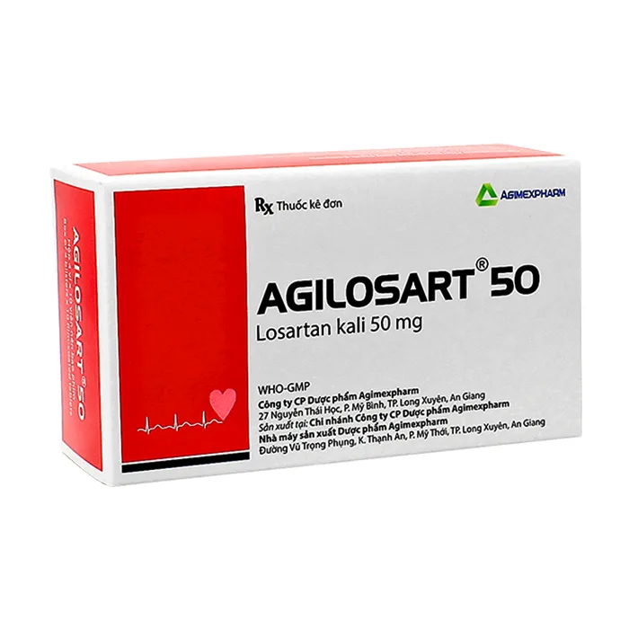 Agilosart 50 (3 vỉ x 10 viên) - Điều trị tăng huyết áp, suy tim