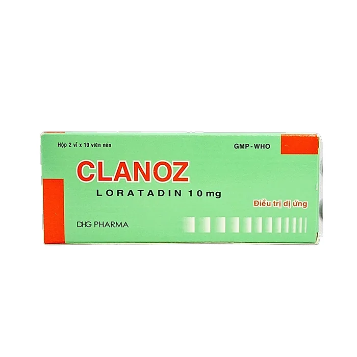 Clanoz 10mg (2 vỉ x 10 viên) - Điều trị các triệu chứng viêm mũi dị ứng