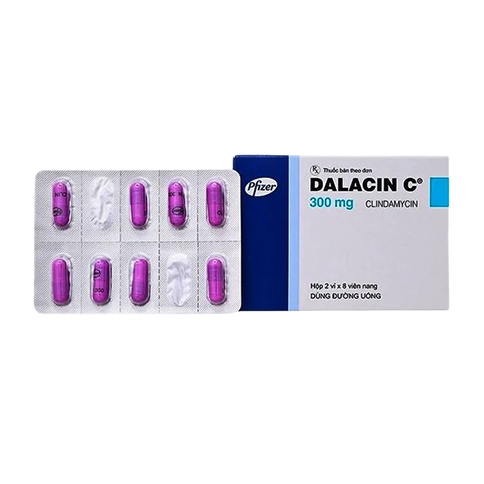 Dalacin C 300mg Pfizer (2 vỉ x 8 viên) - Điều trị nhiễm khuẩn