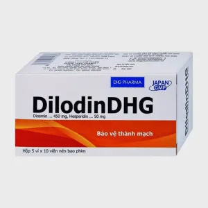 Dilodin DHG (5 vỉ x 10 viên) - Điều trị các triệu chứng trĩ cấp và bệnh trĩ mạn