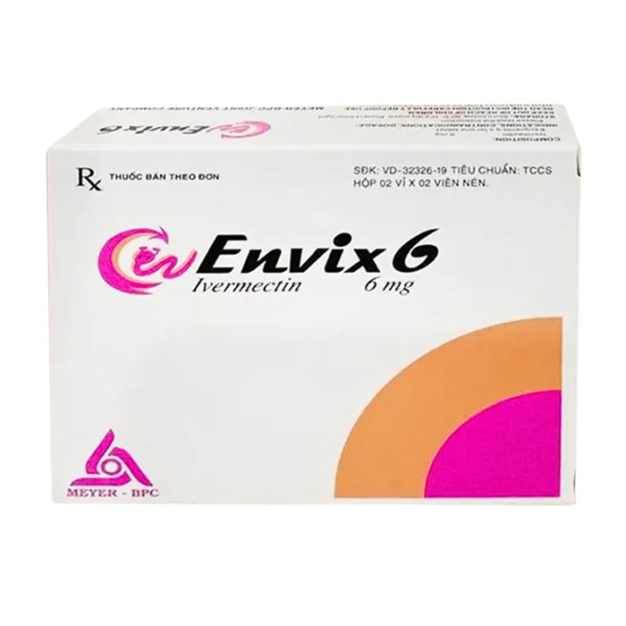 Envix 6 (2 vỉ x 2 viên) - Trị giun sán
