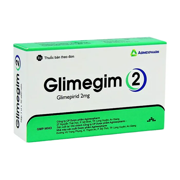 Glimegim 2mg (Hộp 3 vỉ x 10 viên) - Điều trị đái tháo đường type 2
