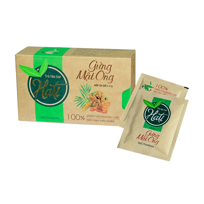 Trà gừng mật ong Hati (24 gói x 4g) - Hỗ trợ giải cảm