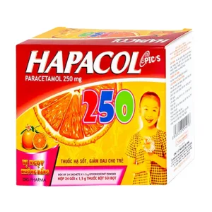 Hapacol 250 (24 gói x 1.5g) - Bột sủi giảm đau, hạ sốt (24 gói x 1.5g)