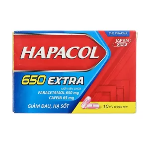 Hapacol 650 Extra (10 vỉ x 10 viên) - Giảm đau, hạ sốt