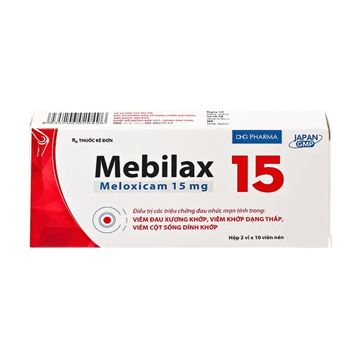 Mebilax 15 (2 vỉ x 10 viên) - Giảm đau, kháng viêm xương khớp