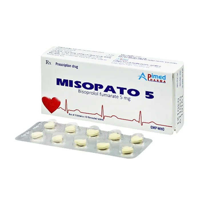 Misopato 5mg (3 vỉ x 10 viên) - Điều trị tăng huyết áp