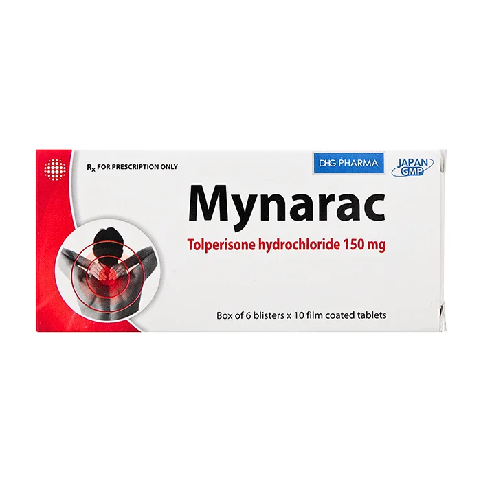 Mynarac 150mg (6 vỉ x 10 viên) - Điều trị triệu chứng co cứng cơ sau đột quỵ