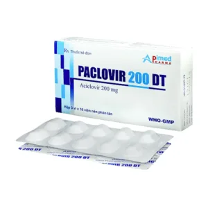 Paclovir 200 DT (3 vỉ x 10 viên) - Điều trị nhiễm virus Herpes simplex