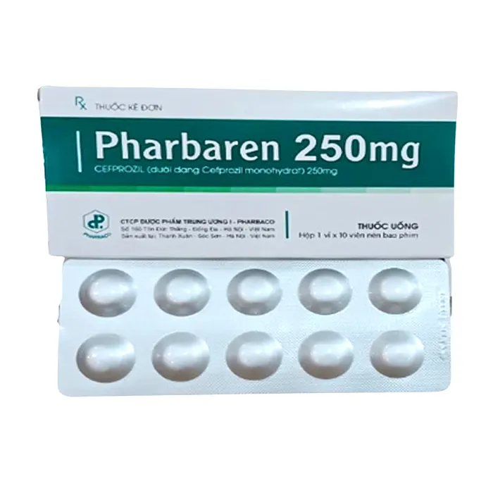 Pharbaren 500mg (Cefprozil) - Điều trị viêm họng, viêm tai giữa, viêm xoang cấp