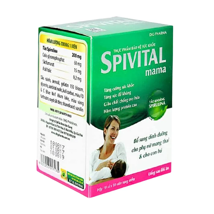 Spivital mama (10 vỉ x 10 viên) - Cung cấp đạm thực vật, vitamin, khoáng chất