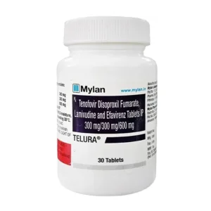 Telura 300mg/300mg/600mg Mylan (30 viên) - Điều trị HIV