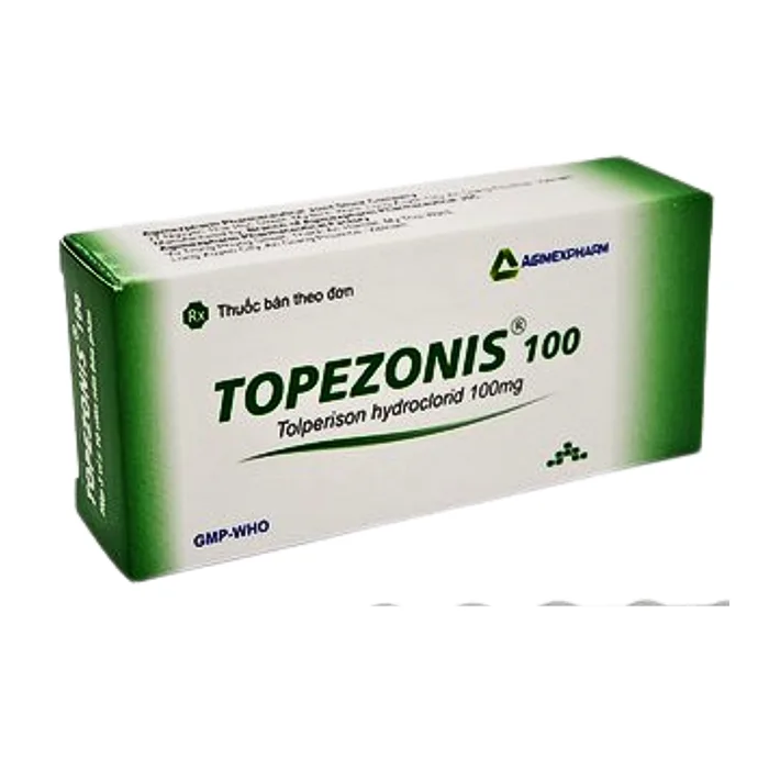 Topezonis 100 (3 vỉ x 10 viên) - Thuốc giãn cơ và tăng trương lực cơ