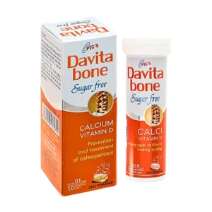 Davita bone Sugar Free (1 tuýp x 10 viên) - Phòng, trị bệnh loãng xương, nhuyễn xương