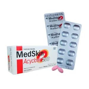 MedSkin Acyclovir 200 (5 vỉ x 10 viên) - Điều trị các trường hợp nhiễm Herpes