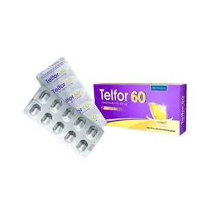 Telfor 60mg (2 vỉ x 10 viên) - Trị các triệu chứng viêm mũi dị ứng, mày đay