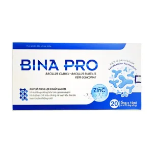 Bina Pro (2 vỉ x 10 ống) - Men vi sinh hỗ trợ tiêu hoá