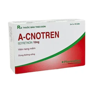 A-Cnotren Isotretinoni 10mg (3 vỉ x 10 viên) - Điều trị mụn trứng cá