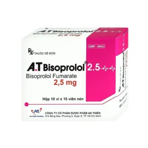 A.T Bisoprolol 2.5mg (10 vỉ x 10 viên) - Điều trị suy tim mạn tính ổn định