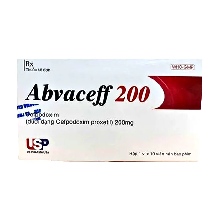 Abvaceff 200 (1 vỉ x 10 viên) – Kháng sinh điều trị nhiễm khuẩn