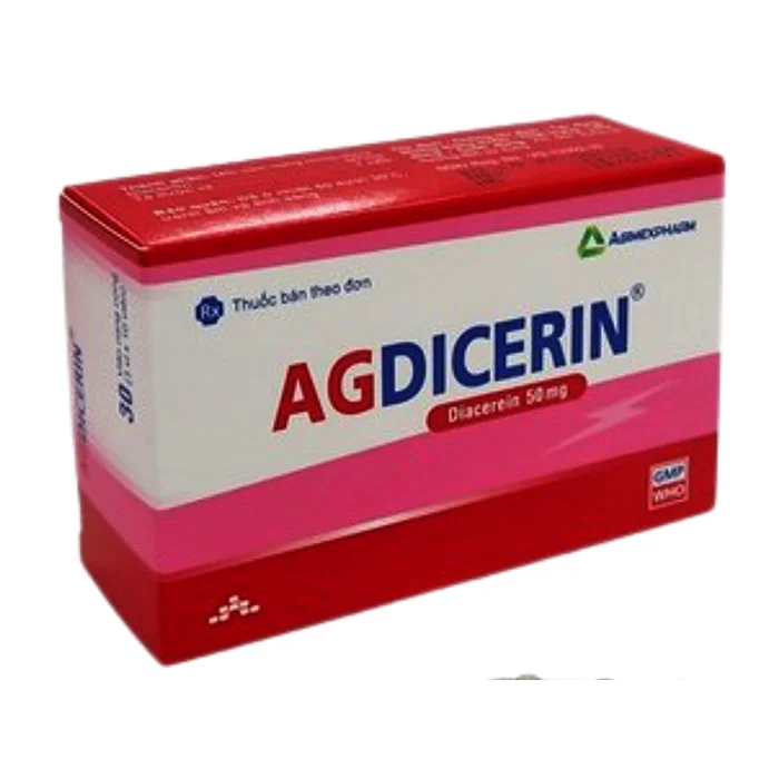 Agdicerin 50mg (3 vỉ x 10 viên) - Điều trị triệu chứng các bệnh thoái hóa khớp hông, gối