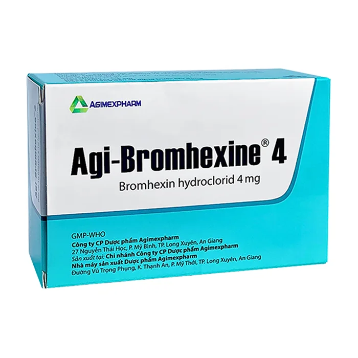 Agi-Bromhexine 4mg (10 vỉ x10 viên)