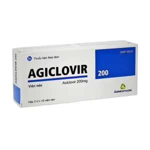 Agiclovir 200mg (2 vỉ x 10 viên) - Điều trị nhiễm Herpes zoster, thủy đậu
