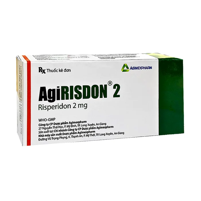 Agirisdon 2 (10 vỉ x 10 viên) - Điều trị tâm thần phân liệt