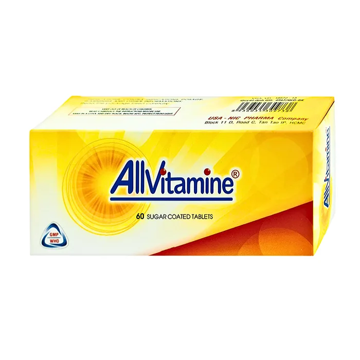 Allvitamine (6 vỉ x 10 viên) - Bổ sung vitamin cần thiết cho cơ thể